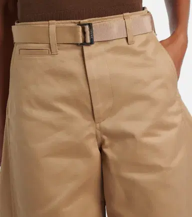 Sacai Belted cropped cotton barrel-leg pants | Thumbnail 3 Sacai Belted cropped cotton barrel-leg pants | Thumbnail 3