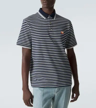 Valentino VLogo striped cotton polo shirt | Thumbnail 3 Valentino VLogo striped cotton polo shirt | Thumbnail 3
