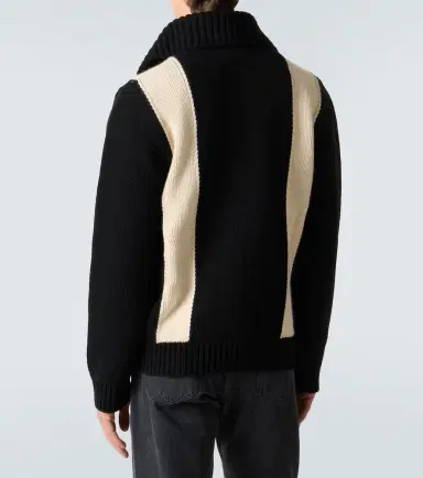 Valentino Intarsia virgin wool zip-up cardigan | Thumbnail 2 Valentino Intarsia virgin wool zip-up cardigan | Thumbnail 2
