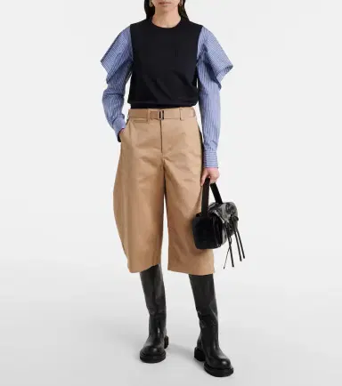 Sacai Striped cotton jersey and poplin shirt | Thumbnail 6 Sacai Striped cotton jersey and poplin shirt | Thumbnail 6