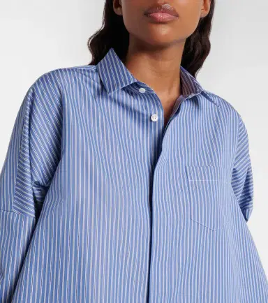 Sacai Striped oversized cotton-blend shirt | Thumbnail 2 Sacai Striped oversized cotton-blend shirt | Thumbnail 2