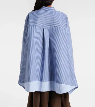 Sacai Striped oversized cotton-blend shirt | Thumbnail 3 Sacai Striped oversized cotton-blend shirt | Thumbnail 3