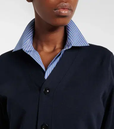 Sacai Layered striped cotton cardigan | Thumbnail 2 Sacai Layered striped cotton cardigan | Thumbnail 2