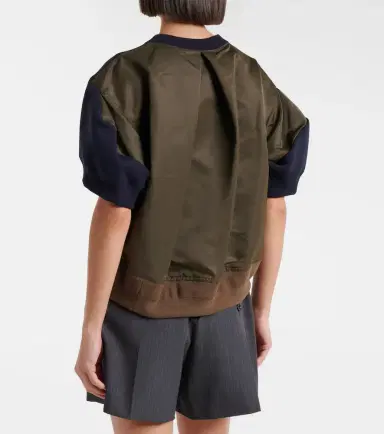 Sacai Cotton-blend and twill sweatshirt | Thumbnail 2 Sacai Cotton-blend and twill sweatshirt | Thumbnail 2