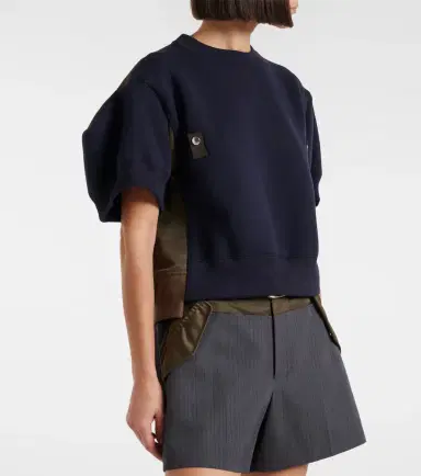 Sacai Cotton-blend and twill sweatshirt | Thumbnail 3 Sacai Cotton-blend and twill sweatshirt | Thumbnail 3