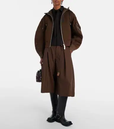 Sacai Paneled cotton-blend fleece zip-up hoodie | Thumbnail 5 Sacai Paneled cotton-blend fleece zip-up hoodie | Thumbnail 5