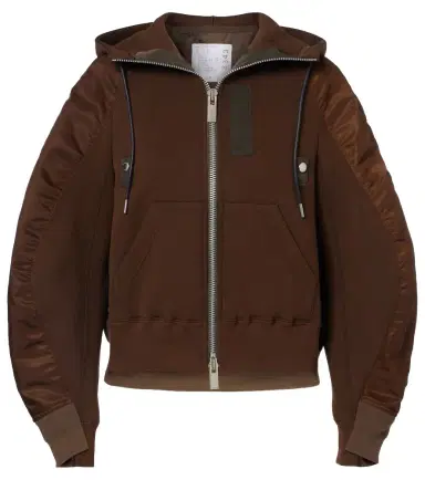 Sacai Paneled cotton-blend fleece zip-up hoodie | Thumbnail 1 Sacai Paneled cotton-blend fleece zip-up hoodie | Thumbnail 1