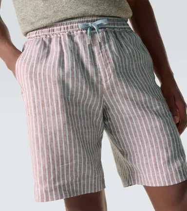Fedeli Alfa striped linen Bermuda shorts | Thumbnail 3 Fedeli Alfa striped linen Bermuda shorts | Thumbnail 3