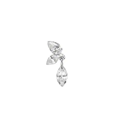 Maria Tash 18kt white gold earring with diamonds | Thumbnail 1 Maria Tash 18kt white gold earring with diamonds | Thumbnail 1