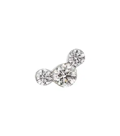 Maria Tash 18kt white gold single earring with diamonds | Thumbnail 1 Maria Tash 18kt white gold single earring with diamonds | Thumbnail 1