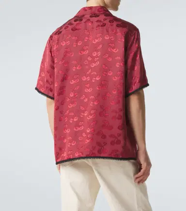 Valentino Cherryfic jacquard bowling shirt | Thumbnail 3 Valentino Cherryfic jacquard bowling shirt | Thumbnail 3