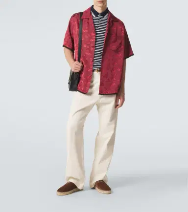 Valentino Cherryfic jacquard bowling shirt | Thumbnail 6 Valentino Cherryfic jacquard bowling shirt | Thumbnail 6