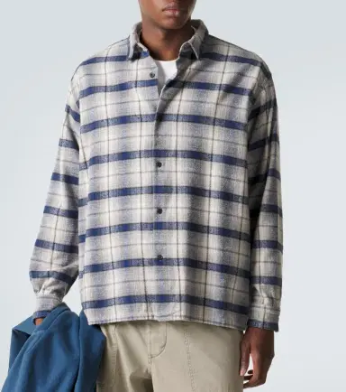 A.PRESSE A. Presse Vintage checked cotton and silk-blend shirt | Thumbnail 5 A.PRESSE A. Presse Vintage checked cotton and silk-blend shirt | Thumbnail 5
