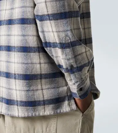 A.PRESSE A. Presse Vintage checked cotton and silk-blend shirt | Thumbnail 6 A.PRESSE A. Presse Vintage checked cotton and silk-blend shirt | Thumbnail 6