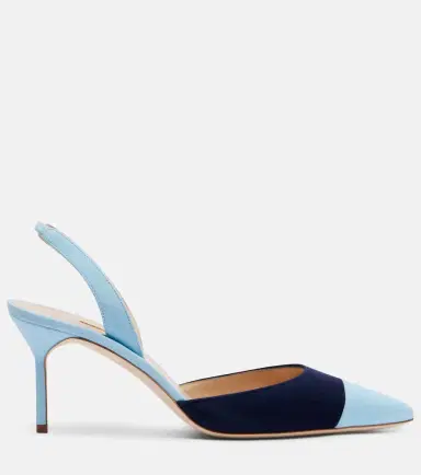 Manolo Blahnik Capsli suede slingback pumps | Thumbnail 4 Manolo Blahnik Capsli suede slingback pumps | Thumbnail 4