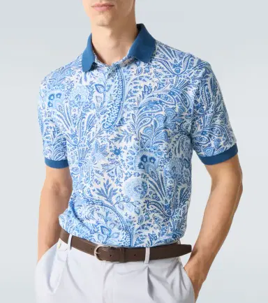 Etro Paisley cotton polo shirt | Thumbnail 3 Etro Paisley cotton polo shirt | Thumbnail 3