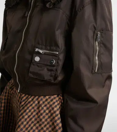 Ganni Duchess bomber jacket | Thumbnail 3 Ganni Duchess bomber jacket | Thumbnail 3