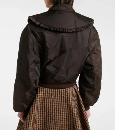 Ganni Duchess bomber jacket | Thumbnail 4 Ganni Duchess bomber jacket | Thumbnail 4