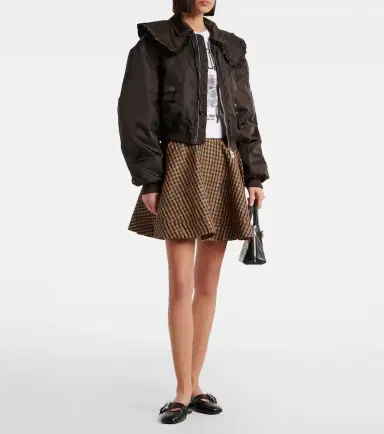 Ganni Duchess bomber jacket | Thumbnail 6 Ganni Duchess bomber jacket | Thumbnail 6