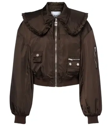 Ganni Duchess bomber jacket | Thumbnail 1 Ganni Duchess bomber jacket | Thumbnail 1