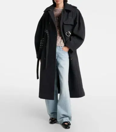 Ganni Belted wool and cashmere-blend coat | Thumbnail 7 Ganni Belted wool and cashmere-blend coat | Thumbnail 7