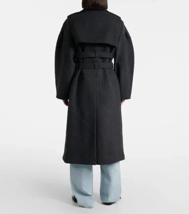 Ganni Belted wool and cashmere-blend coat | Thumbnail 8 Ganni Belted wool and cashmere-blend coat | Thumbnail 8
