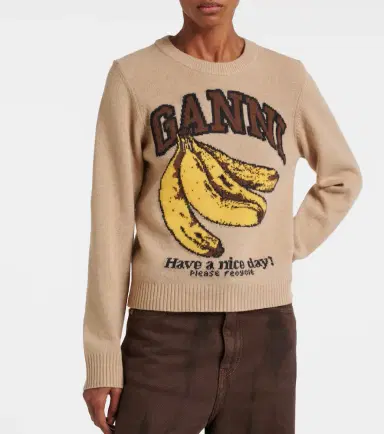 Ganni Logo intarsia sweater | Thumbnail 2 Ganni Logo intarsia sweater | Thumbnail 2