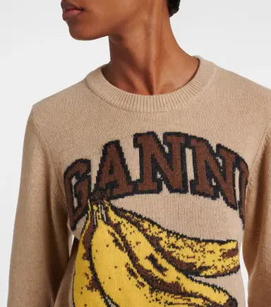 Ganni Logo intarsia sweater | Thumbnail 3 Ganni Logo intarsia sweater | Thumbnail 3