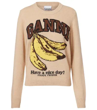 Ganni Logo intarsia sweater | Thumbnail 1 Ganni Logo intarsia sweater | Thumbnail 1