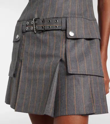 Ganni Belted pinstripe minidress | Thumbnail 5 Ganni Belted pinstripe minidress | Thumbnail 5
