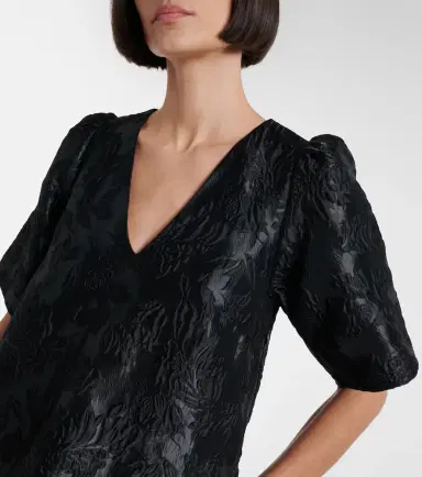 Ganni Satin cloqué minidress | Thumbnail 4 Ganni Satin cloqué minidress | Thumbnail 4