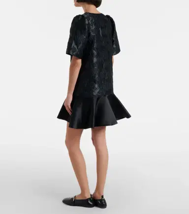 Ganni Satin cloqué minidress | Thumbnail 5 Ganni Satin cloqué minidress | Thumbnail 5