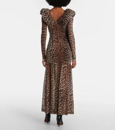 Ganni Leopard-print cloqué maxi dress | Thumbnail 2 Ganni Leopard-print cloqué maxi dress | Thumbnail 2