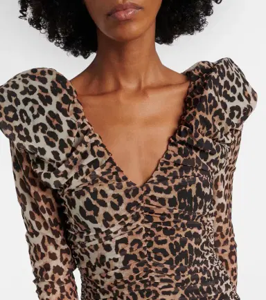 Ganni Leopard-print cloqué maxi dress | Thumbnail 4 Ganni Leopard-print cloqué maxi dress | Thumbnail 4