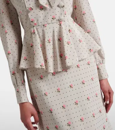 Alessandra Rich Floral polka-dot silk midi dress | Thumbnail 4 Alessandra Rich Floral polka-dot silk midi dress | Thumbnail 4