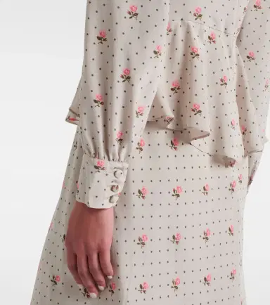 Alessandra Rich Floral polka-dot silk midi dress | Thumbnail 5 Alessandra Rich Floral polka-dot silk midi dress | Thumbnail 5