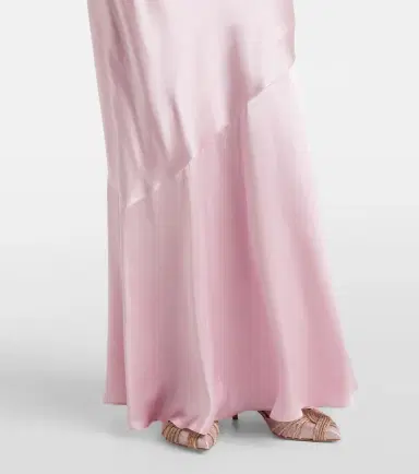 Alessandra Rich Tie-neck silk satin gown | Thumbnail 3 Alessandra Rich Tie-neck silk satin gown | Thumbnail 3