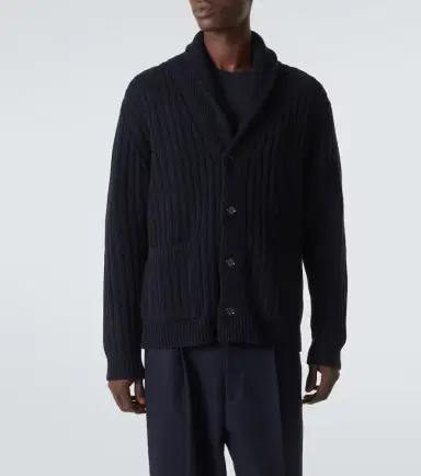 Allude Ribbed-knit wool and cashmere cardigan | Thumbnail 3 Allude Ribbed-knit wool and cashmere cardigan | Thumbnail 3