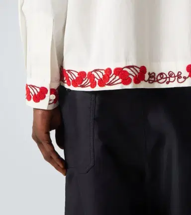 BODE Cherry Lane beaded cotton poplin shirt | Thumbnail 4 BODE Cherry Lane beaded cotton poplin shirt | Thumbnail 4