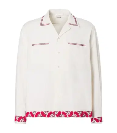 BODE Cherry Lane beaded cotton poplin shirt | Thumbnail 1 BODE Cherry Lane beaded cotton poplin shirt | Thumbnail 1