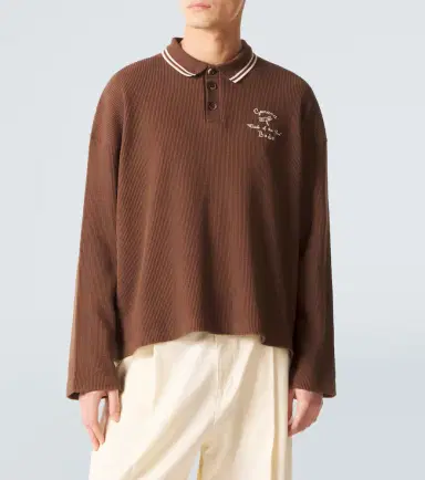 Bode Geneva waffle-knit cotton polo sweater | Thumbnail 3 Bode Geneva waffle-knit cotton polo sweater | Thumbnail 3