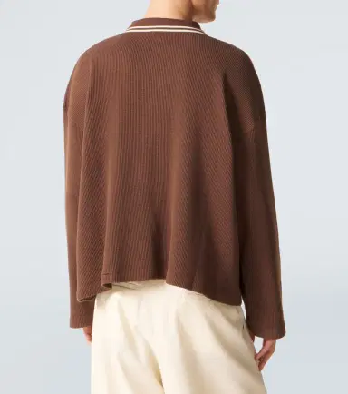 Bode Geneva waffle-knit cotton polo sweater | Thumbnail 4 Bode Geneva waffle-knit cotton polo sweater | Thumbnail 4