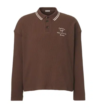 Bode Geneva waffle-knit cotton polo sweater | Thumbnail 1 Bode Geneva waffle-knit cotton polo sweater | Thumbnail 1