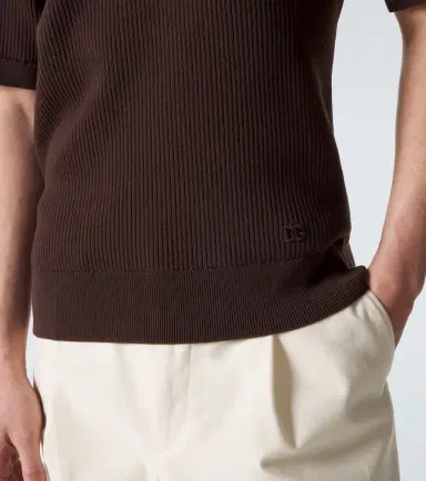 Dolce & Gabbana Ribbed-knit cotton polo sweater | Thumbnail 3 Dolce & Gabbana Ribbed-knit cotton polo sweater | Thumbnail 3