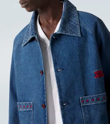 Bode Embroidered wool and cotton denim jacket | Thumbnail 4 Bode Embroidered wool and cotton denim jacket | Thumbnail 4