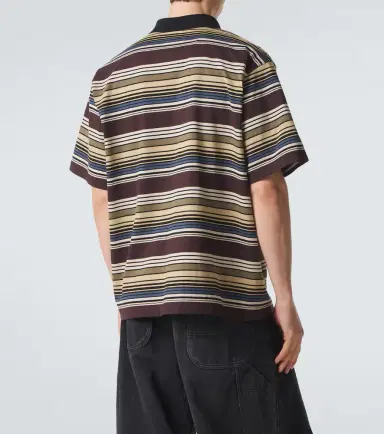 Sacai Striped cotton half-zip polo shirt | Thumbnail 2 Sacai Striped cotton half-zip polo shirt | Thumbnail 2