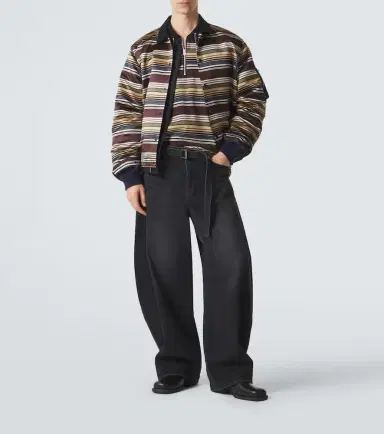 Sacai Striped cotton half-zip polo shirt | Thumbnail 5 Sacai Striped cotton half-zip polo shirt | Thumbnail 5