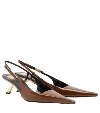 Saint Laurent Lee leather slingback pumps | Thumbnail 1 Saint Laurent Lee leather slingback pumps | Thumbnail 1
