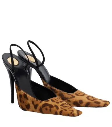 Saint Laurent Tuileries calf hair slingback pumps | Thumbnail 1 Saint Laurent Tuileries calf hair slingback pumps | Thumbnail 1