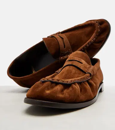 Saint Laurent Le Loafer suede penny loafers | Thumbnail 3 Saint Laurent Le Loafer suede penny loafers | Thumbnail 3